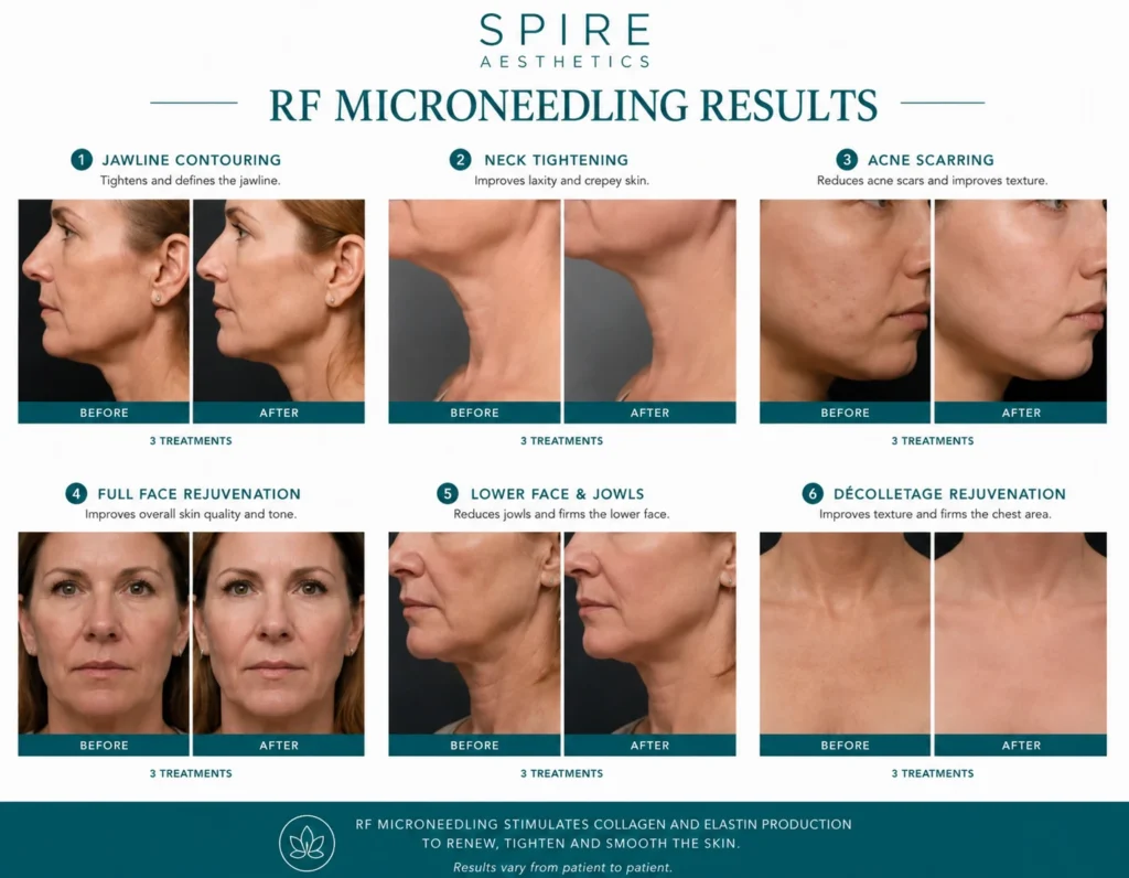 RF Microneedling Skin tightening Egham results
