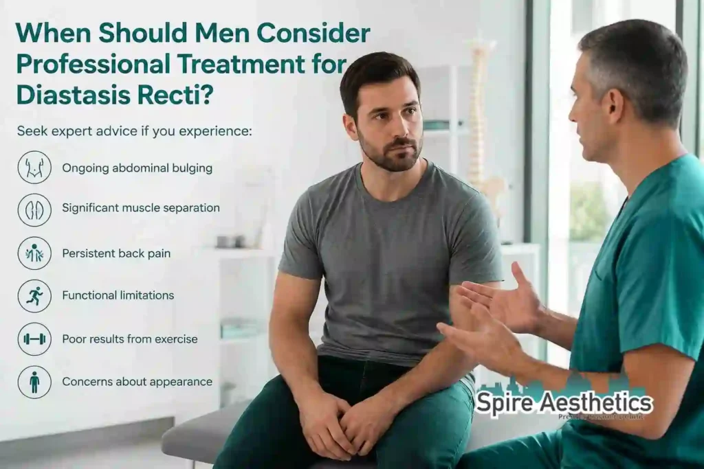 When Should Men Consider Professional Treatment for Diastasis Recti Egham?
