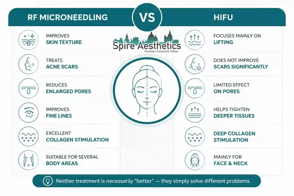 RF Microneedling vs HIFU: Which Treatment Gives Better Results Egham?